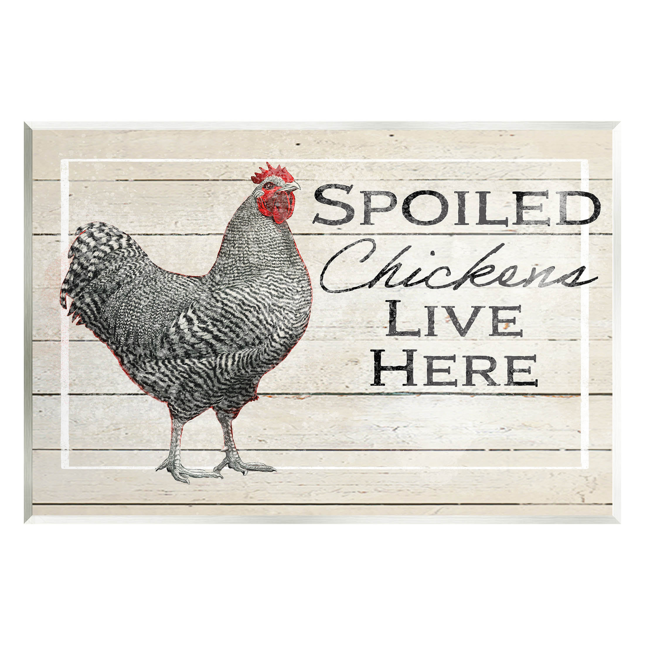 Stupell Industries Spoiled Chickens Live Here Phrase Wall Plaque Art By